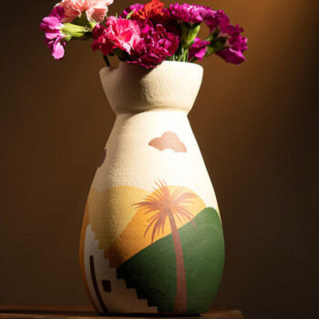 Circular Golden Test Tube Vase