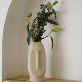 Ivory Hoop Ceramic Vase