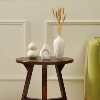 Compact Golden Hammered Vase Without Flower | 7 x 5 inches