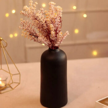 Black Flower Ceramic Vase