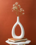 Artisanal Ceramic Vase In White | 4 x 8 inches