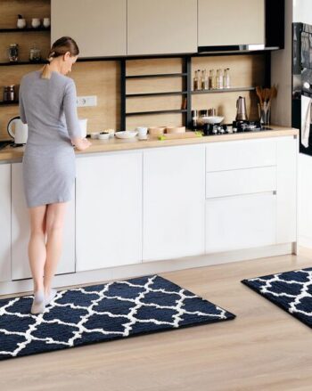 Set of 2 Anti-Skid Kitchen Rugs