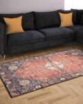 Geometric Print Carpet Rug Runner 54" x 96"