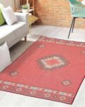 Geometric Pattern Non-Slip Carpet 4' x 3'