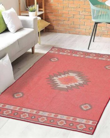Geometric Pattern Non-Slip Carpet 4' x 3'