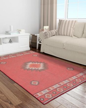 Geometric Pattern Non-Slip Carpet 5' x 4'