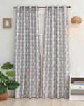 Set of 2 Printed Eyelets Door Curtains