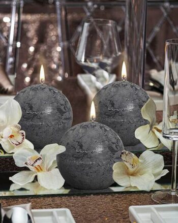 Set of 3 Temple Mogra Scented Round Candles