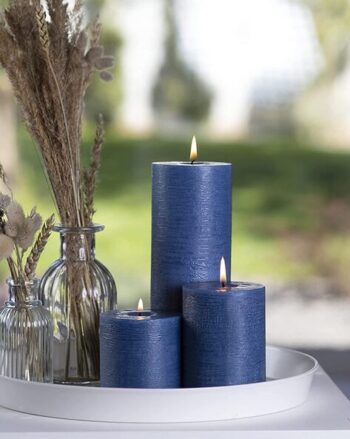 Set of 3 Pineapple Scented Pillar Candles