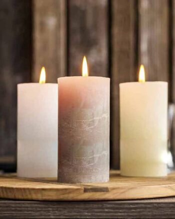 Pack of of 4 Fragrance Pillar Candles