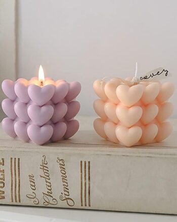 Set of 2 Bubble Square Scented Candles