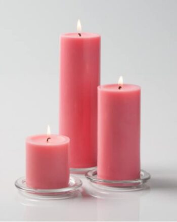 Set of 3 Mogra Scented Pillar Candles