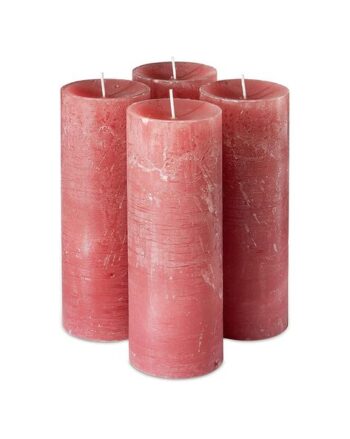 Set of 4 Champagne Fragrance Pillar Candles