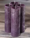 Set of 4 Lavender Scented Pillar Candles