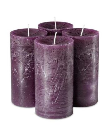 Set of 4 Mogra Fragrance Pillar Candles