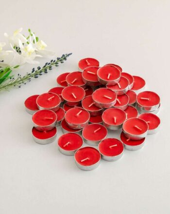 Set of 100 Rose Scented Tealight Candles