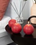 Set of 3 Apple Orchard Scented Round Candles