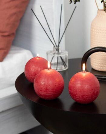 Set of 3 Apple Orchard Scented Round Candles