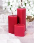Set of 3 Heart-Shaped Scented Pillar Candles