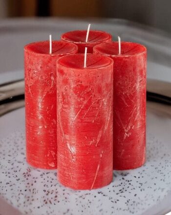 Set of 4 Scented Pillar Candles