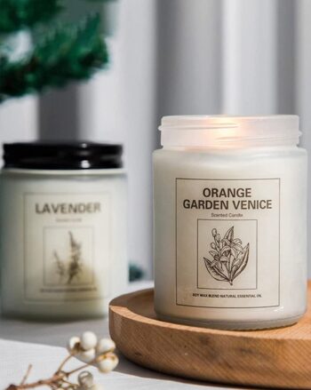 Pack Of 2 Round Shaped Scented Jar Candle with Fruity Fragrance