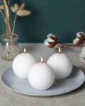 Pack Of 3 Round Shaped Scented Jar Candle with Floral Fragrance