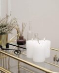 Set of 3 Pillar Candles with Jasmine Fragrance
