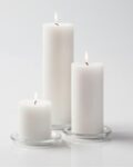 Set of 3 Vanilla Scented Pillar Candles