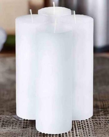 Set of 4 Vanilla Scented Pillar Candles