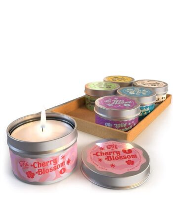Set of 6-Piece Tin Jar Candles