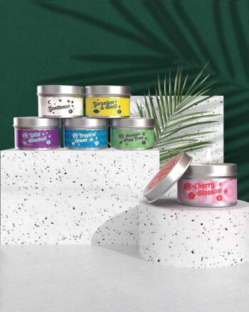 Set of 6 Scented Tin Candles