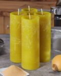Set of 4 Citrus Scented Pillar Candles