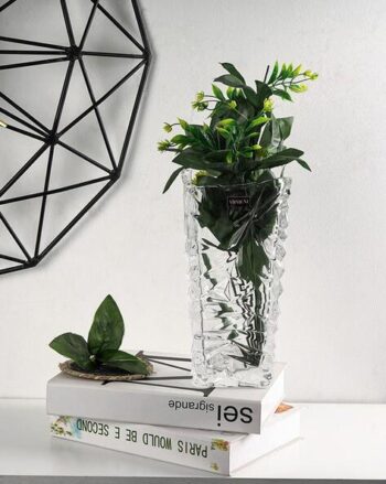 Faux Boston Fern with Cement Pot