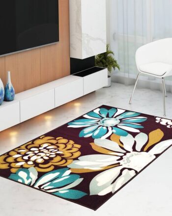 Flower Canvas Anti-Slip Printed Runner Carpet