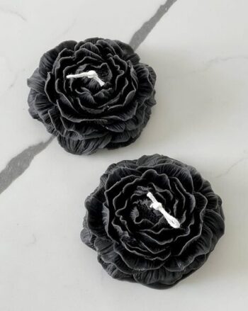 Set of 2 Handmade Scented Rose Candles