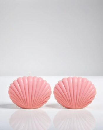Set of 2 Sea Shell Scented Soy Wax Handmade Candles