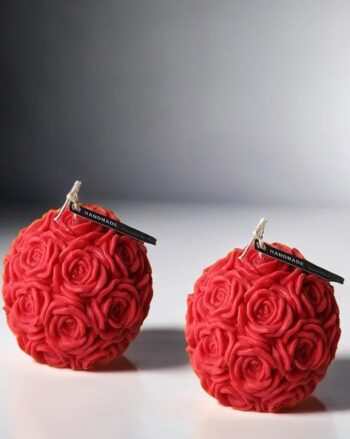 Set of 2 Handmade Scented Ball Candles