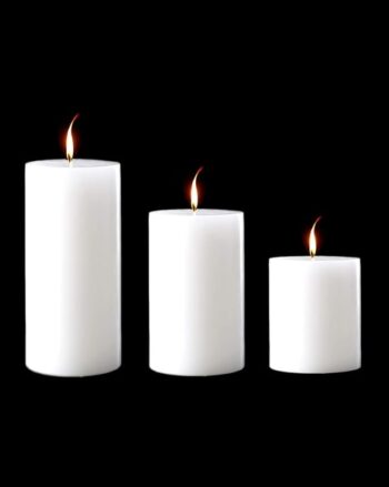 Set of 3 Round Jasmine Scented Candles