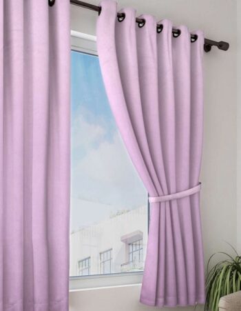 Set of 2 Satin Window Curtains
