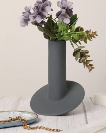 Eye-Shaped Minimalistic Ceramic Vase