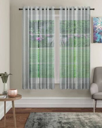 Set of 4 Polyester Sheer Window Net Curtains