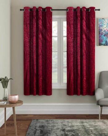 Pack of 2 Leaf Print Window Curtains