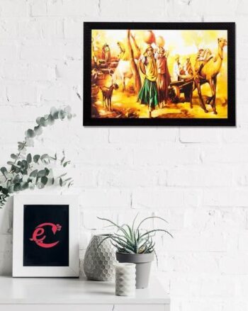 Village Ladies Matt Textured UV Art Painting