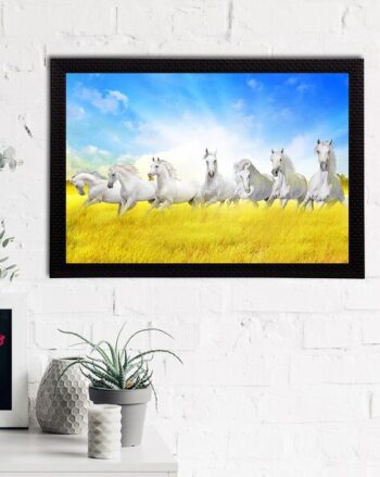 Lucky Running Horses Satin Matt Texture UV Art Painting