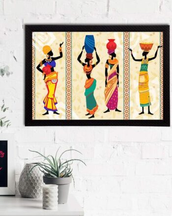 Tribal Theme Satin Matt Texture UV Art Painting