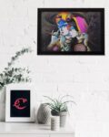 Radha Krishna Satin Matt Texture UV Art Painting