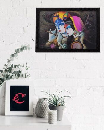 Radha Krishna Satin Matt Texture UV Art Painting