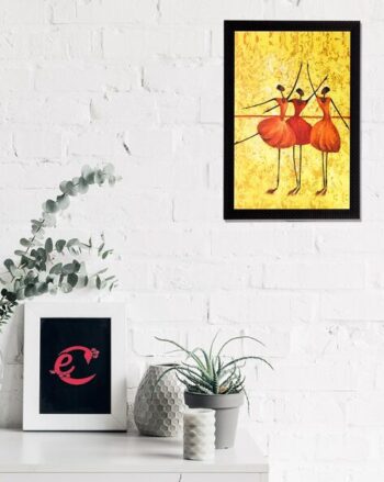 Dancing Girls Matt Textured UV Art Painting