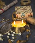 Brass Oakwood Fragrance Candle
