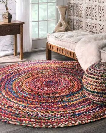 Hand Woven Cotton Carpet & Rugs 3'' x 3''